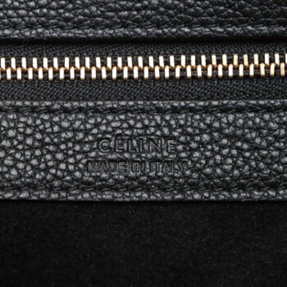 Celine Cabas Phantom leather tote bag shoulder black - Picture 9 of 11